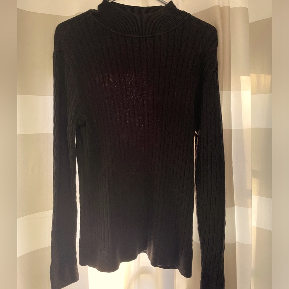 Black Cable Knit Sweater
